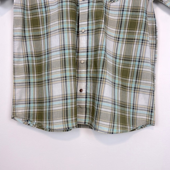 Ariat Atticus Western Shirt Mens Green Plaid Short Sleeve. Size Large. - Picture 5 of 13
